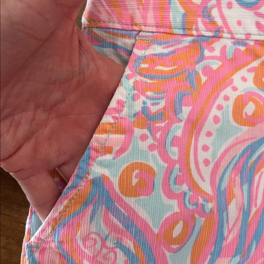 Lilly Pulitzer Pink Pout Bubbly Buttercup Scalloped Shorts Size 16 Resortwear II